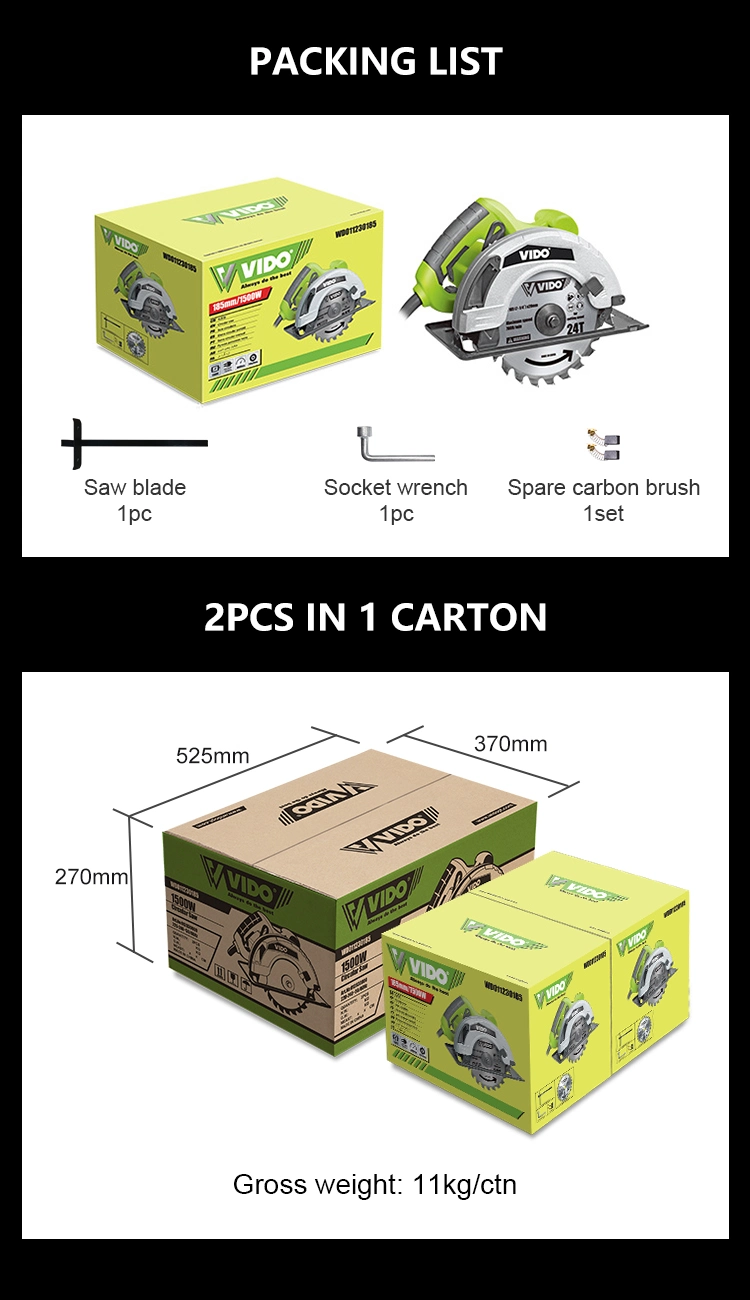 Vido 1500W Circular Saw