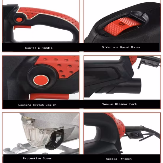 55 # 650W Sierra recíproca de mano inalámbrica Sierra de calar de metal de madera para cortar